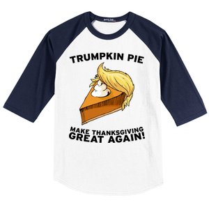 Thanksgiving Trumpkin Pie Baseball Sleeve Shirt