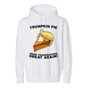 Thanksgiving Trumpkin Pie Garment-Dyed Fleece Hoodie