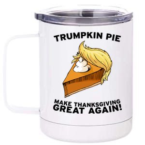 Thanksgiving Trumpkin Pie 12 oz Stainless Steel Tumbler Cup