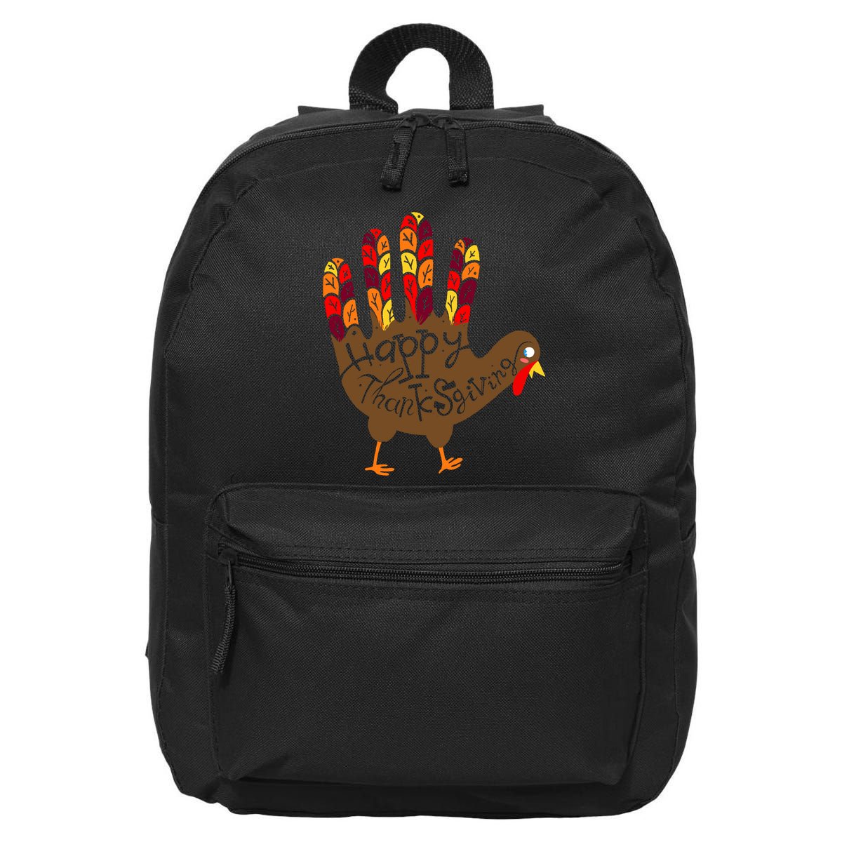 Thanksgiving Turkey Hand 16 in Basic Backpack