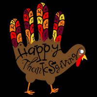 Thanksgiving Turkey Hand Zip Tote Bag