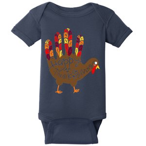 Thanksgiving Turkey Hand Baby Bodysuit