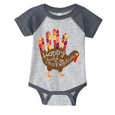 Thanksgiving Turkey Hand Infant Baby Jersey Bodysuit