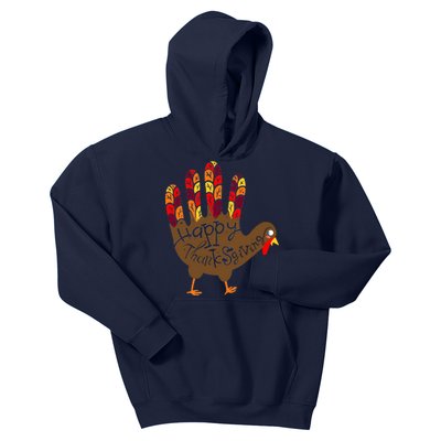 Thanksgiving Turkey Hand Kids Hoodie