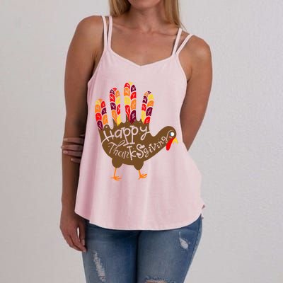 Thanksgiving Turkey Hand Women's Strappy Tank