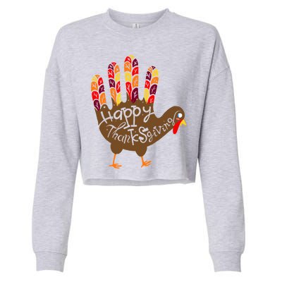 Thanksgiving Turkey Hand Cropped Pullover Crew