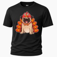 Thanksgiving Turkey Pug Cooling Performance Crew T-Shirt