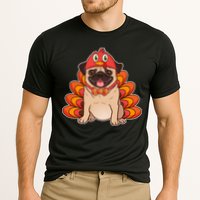 Thanksgiving Turkey Pug Cooling Performance Crew T-Shirt