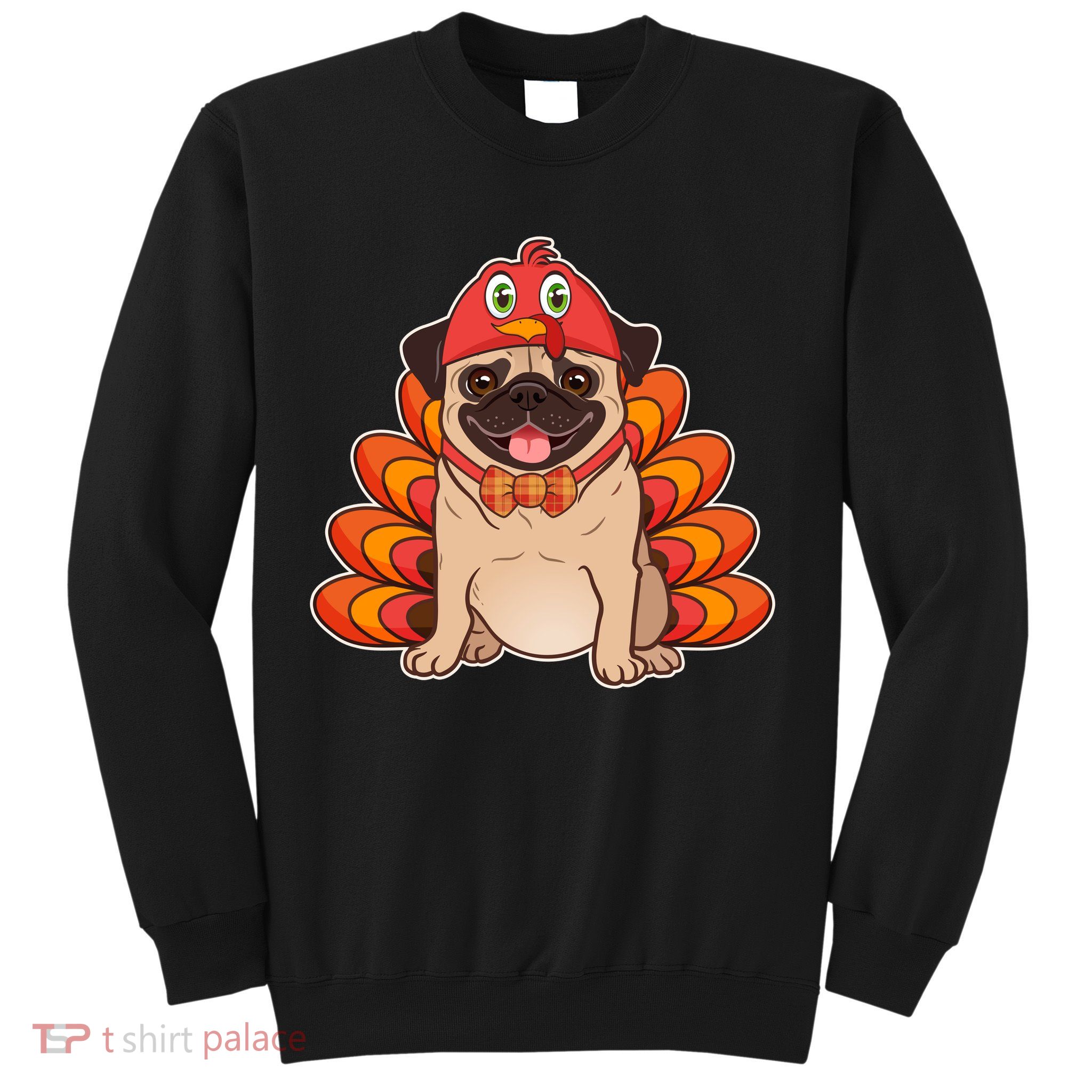 Thanksgiving Turkey Pug Sweatshirt