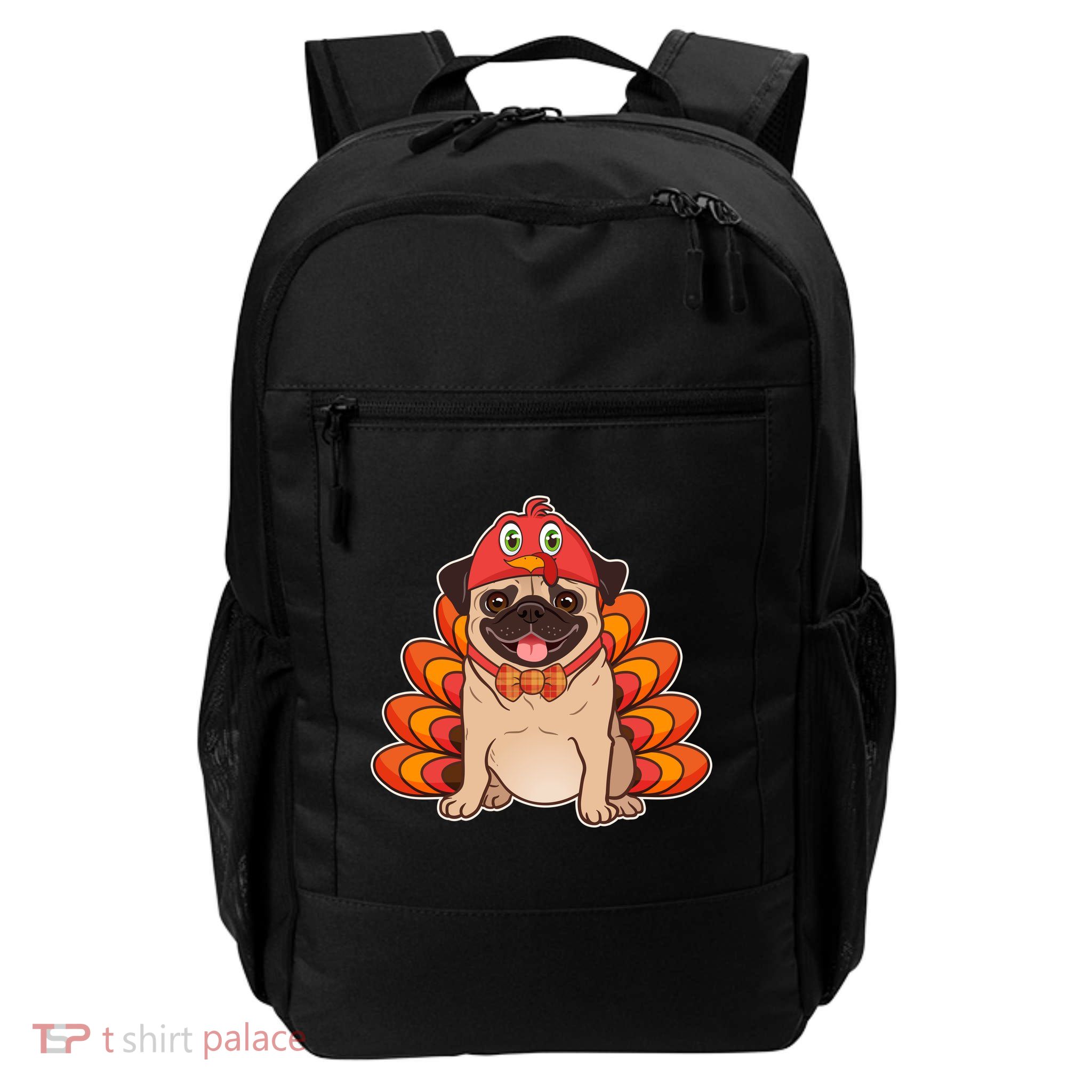 Thanksgiving Turkey Pug Daily Commute Backpack