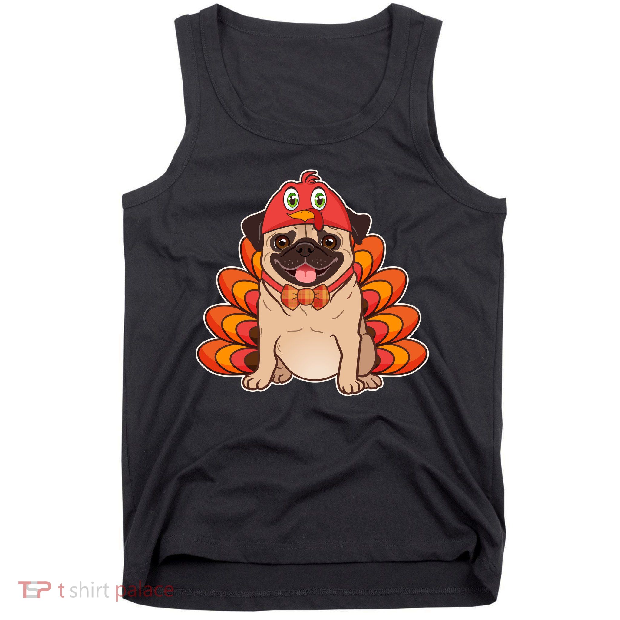Thanksgiving Turkey Pug Tank Top