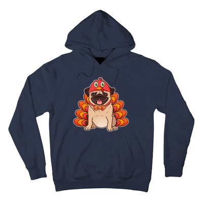 Thanksgiving Turkey Pug Hoodie