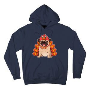 Thanksgiving Turkey Pug Tall Hoodie