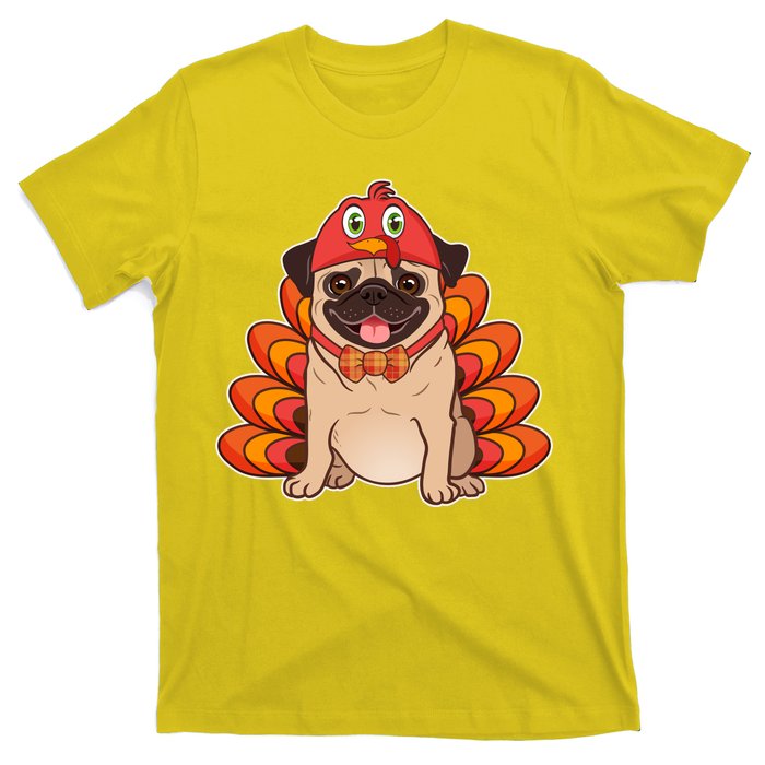 Thanksgiving Turkey Pug T-Shirt