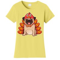 Thanksgiving Turkey Pug Women's T-Shirt