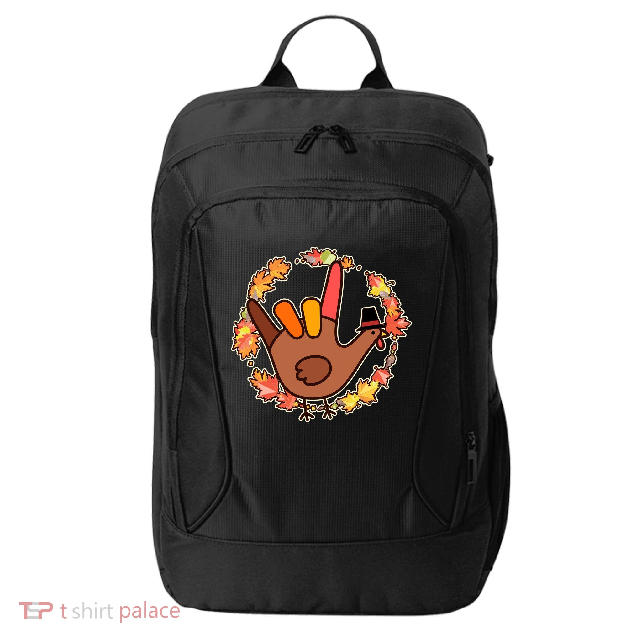 Thanksgiving Turkey Sign Language I Love You City Backpack