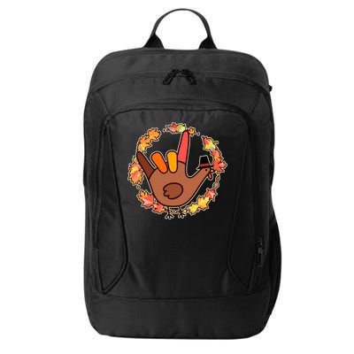 Thanksgiving Turkey Sign Language I Love You City Backpack