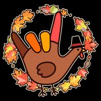 Thanksgiving Turkey Sign Language I Love You Backpack