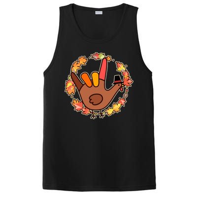 Thanksgiving Turkey Sign Language I Love You PosiCharge Competitor Tank