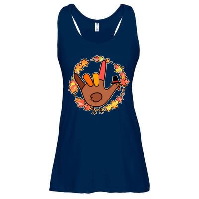 Thanksgiving Turkey Sign Language I Love You Ladies Essential Flowy Tank