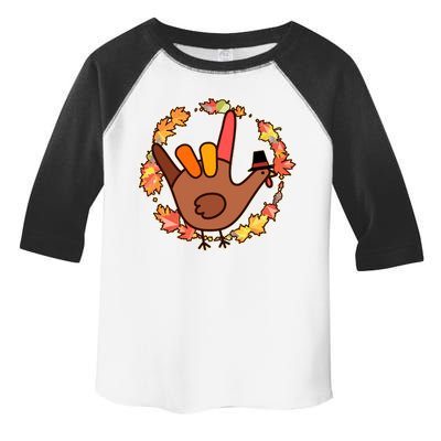 Thanksgiving Turkey Sign Language I Love You Toddler Fine Jersey T-Shirt