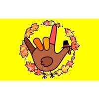 Thanksgiving Turkey Sign Language I Love You Bumper Sticker