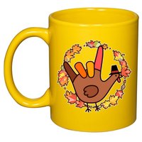 Thanksgiving Turkey Sign Language I Love You 11oz C Handle Ceramic Mug