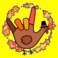Thanksgiving Turkey Sign Language I Love You 11oz C Handle Ceramic Mug