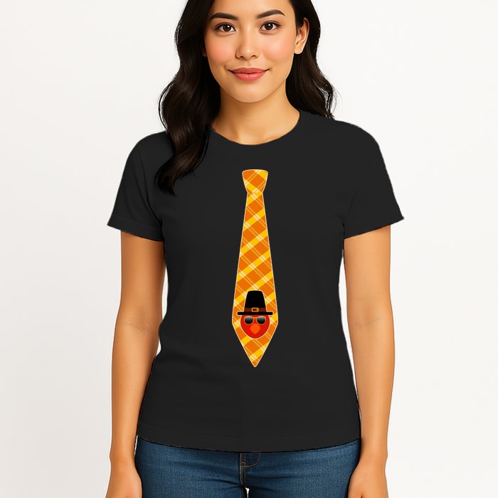 Thanksgiving Turkey Tie Womens T-Shirt