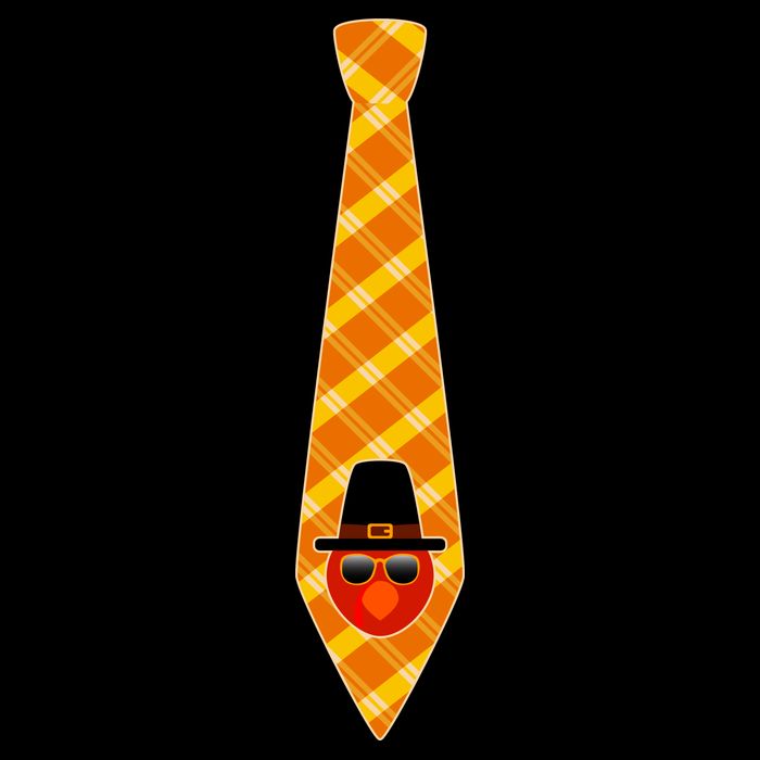 Thanksgiving Turkey Tie Womens T-Shirt