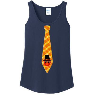 Thanksgiving Turkey Tie Ladies Essential Tank