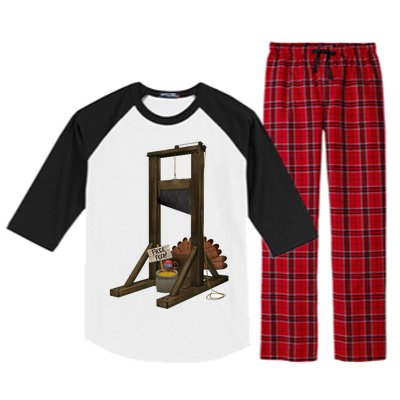 Thanksgiving Turkey Tricked Free Feed Funny Raglan Sleeve Pajama Set