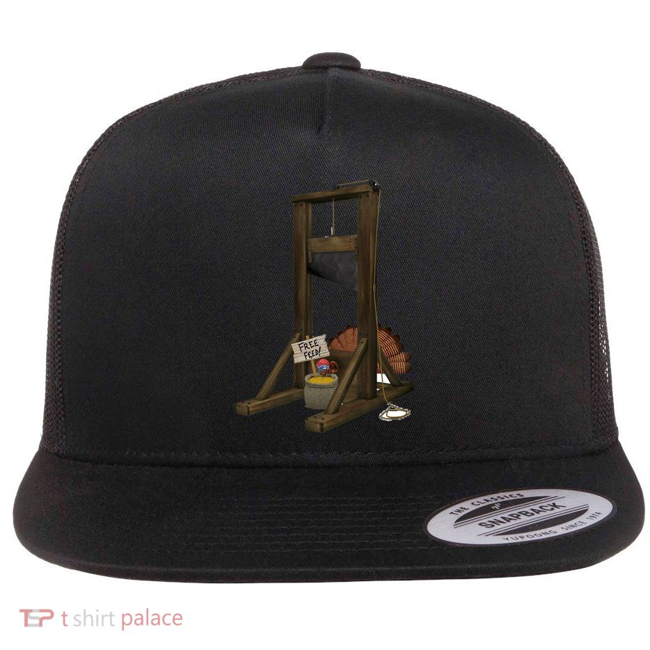 Thanksgiving Turkey Tricked Free Feed Funny Flatbill Hat