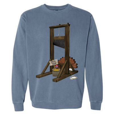 Thanksgiving Turkey Tricked Free Feed Funny Garment-Dyed Sweatshirt