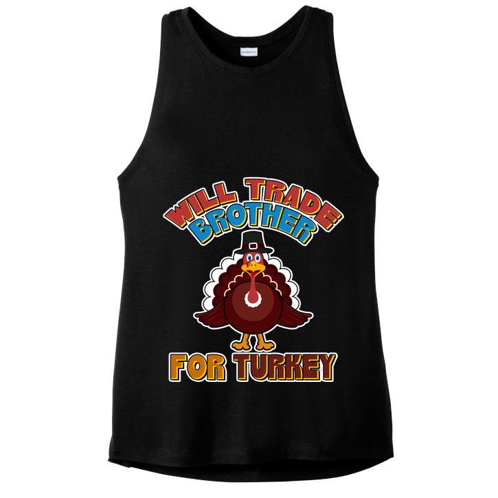 Thanksgiving Will Trade Brother For Turkey Ladies PosiCharge Tri-Blend Wicking Tank