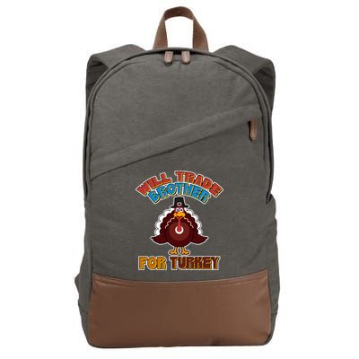 Thanksgiving Will Trade Brother For Turkey Cotton Canvas Backpack