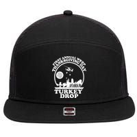 Thanksgiving WKRP Turkey Drop 7 Panel Mesh Trucker Snapback Hat
