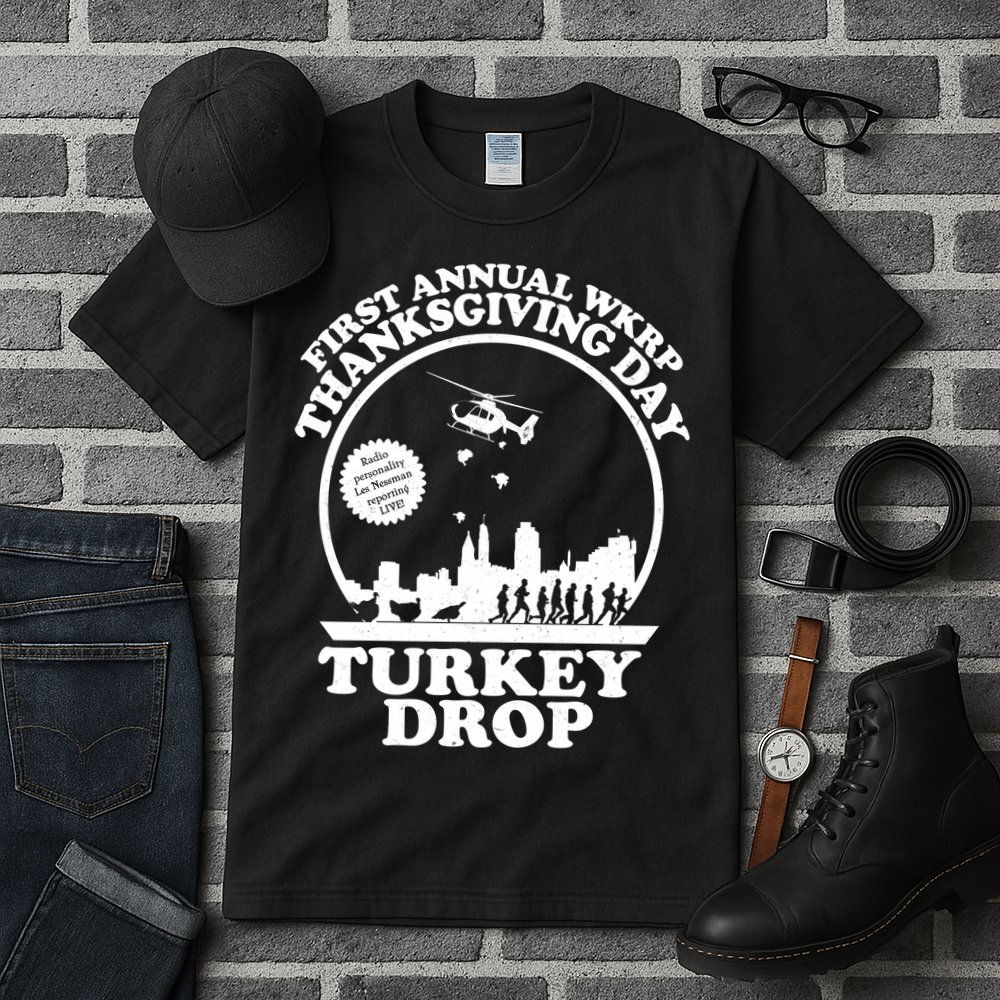Thanksgiving WKRP Turkey Drop Tall T-Shirt
