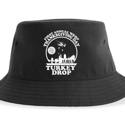 Thanksgiving WKRP Turkey Drop Sustainable Bucket Hat