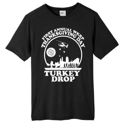 Thanksgiving WKRP Turkey Drop Tall Fusion ChromaSoft Performance T-Shirt