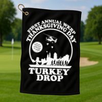 Thanksgiving WKRP Turkey Drop Golf Towel