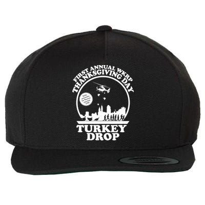 Thanksgiving WKRP Turkey Drop Wool Snapback Cap