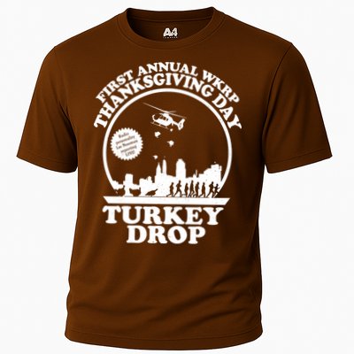 Thanksgiving WKRP Turkey Drop Performance Shirt