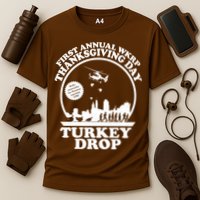 Thanksgiving WKRP Turkey Drop Performance Shirt