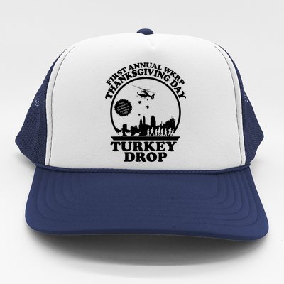 Thanksgiving WKRP Turkey Drop Trucker Hat