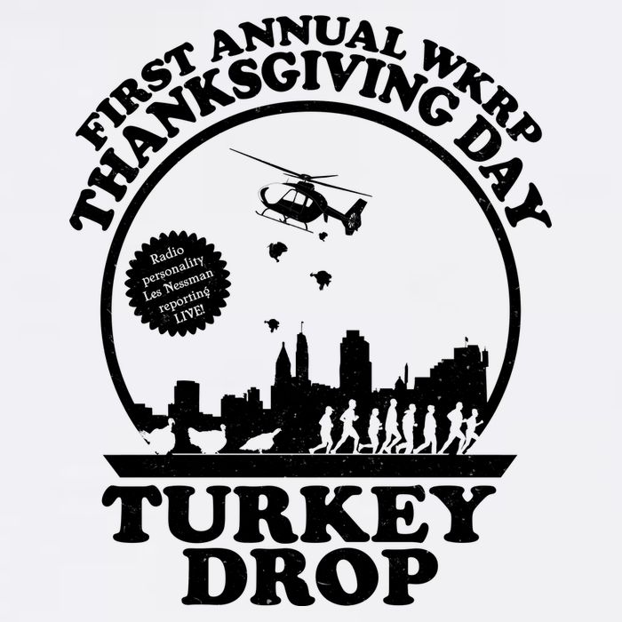 Thanksgiving WKRP Turkey Drop Garment-Dyed Sweatshirt