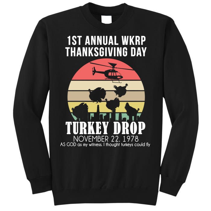 Thanksgiving WKRP Turkey's Drop Sweatshirt