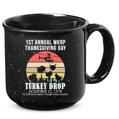 Thanksgiving WKRP Turkey's Drop 15oz Campfire Ceramic Mug