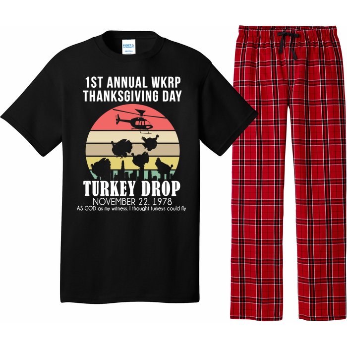 Thanksgiving WKRP Turkey's Drop Pajama Set