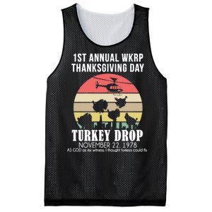 Thanksgiving WKRP Turkey's Drop Mesh Reversible Basketball Jersey Tank